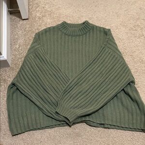Princess Polly Green Ribbed Women's Sweater